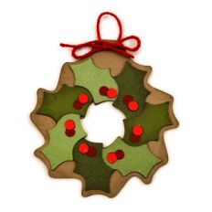 holly wreath ornament for tree