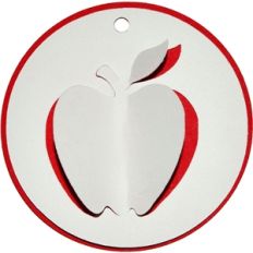3d cutout tag - apple