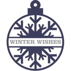 winter wishes snowflake bauble