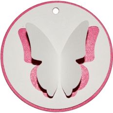 3d cutout tag - butterfly