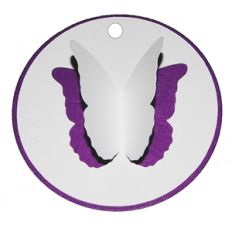 3d cutout tag - butterfly