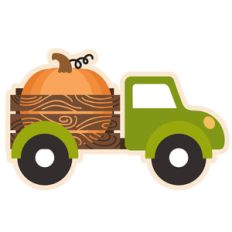 stuffed - pumpkin truck