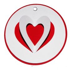 3d cutout tag - heart