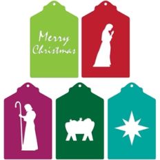 christmas tags set