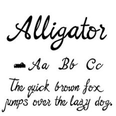 cg alligator script font
