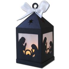 nativity hanging tea light lantern