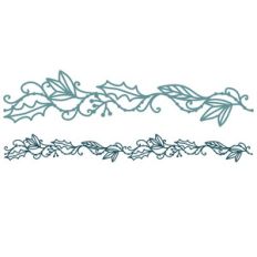 holly and ivy repeating border