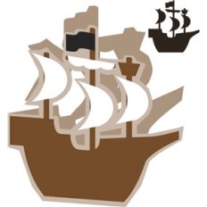 pirate ship card