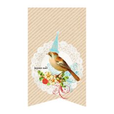 christmas bird tag