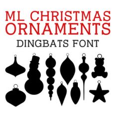 ml christmas ornaments dingbats