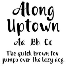 cg along uptown font