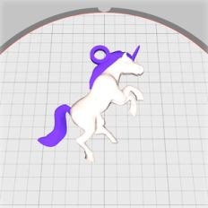 Unicorn Rampant pendant