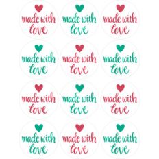 made with love stickers