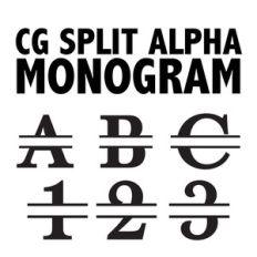 cg split alpha monogram