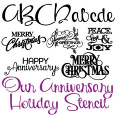 pn our anniversary holiday stencil