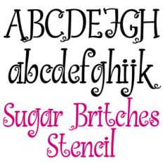 pn sugar britches stencil