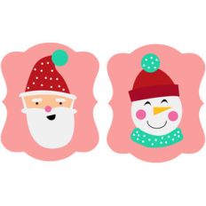 santa and snowman cards
