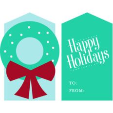 winter holiday tags