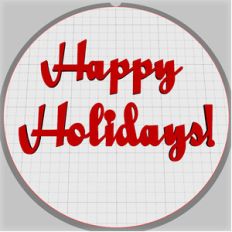 happy holidays embellishment