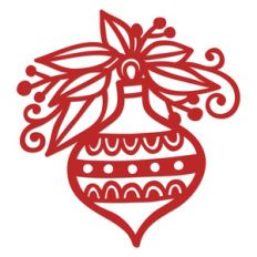 christmas ornament with leaves
