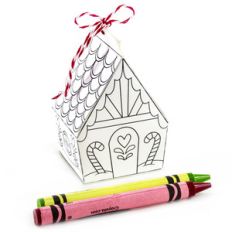 heart gingerbread house coloring ornament