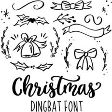 christmas dingbat font