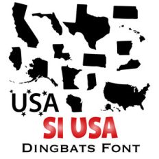 usa state dingbats font