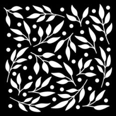 leaves and berries stencil
