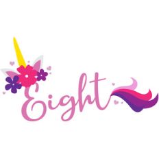 birthday unicorn eight
