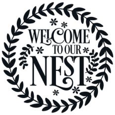 welcome to our nest leafy wreath