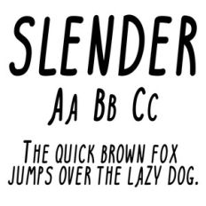 cg slender font