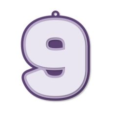 layered number tag - 9
