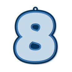 layered number tag - 8
