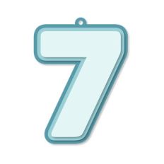 layered number tag - 7
