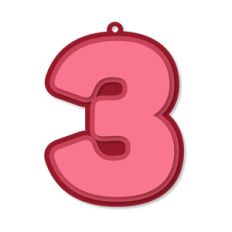 layered number tag - 3