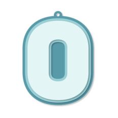 layered number tag - 0