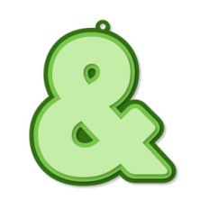 layered monogram tag - and