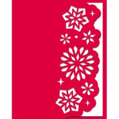 christmas snowflakes border edge card