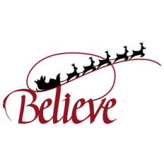 believe - with santa's sleigh