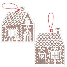 gingerbread house gift tags or ornaments