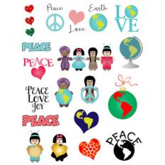 peace on earth planner stickers