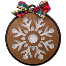 snowflake round gift tag ornament