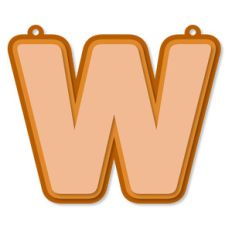layered monogram tag - w