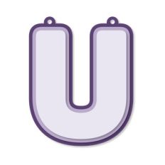 layered monogram tag - u