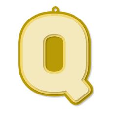 layered monogram tag - q
