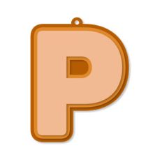 layered monogram tag - p