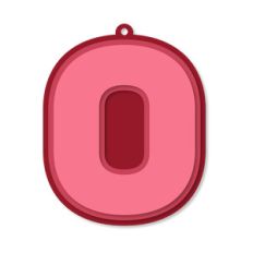 layered monogram tag - o