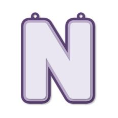 layered monogram tag - n