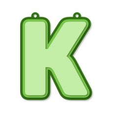 layered monogram tag - k