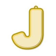 layered monogram tag - j